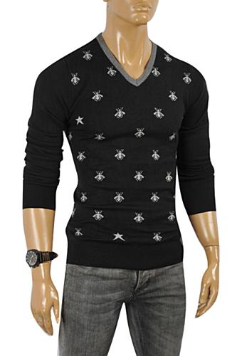 DF NEW STYLE, GUCCI Men's V-Neck Knit Sweater #103